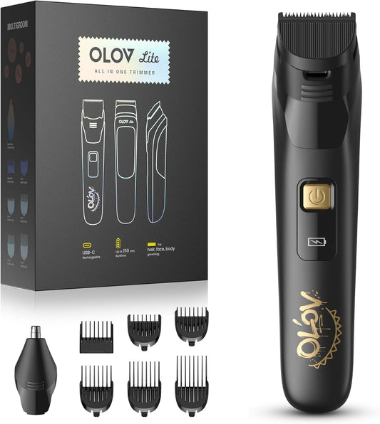 Skiennix 10-in-1 Electric Grooming Kit - Beard Trimmer, Nose Hair Trimmer & Razor | Cordless, Gift-Ready (Black)