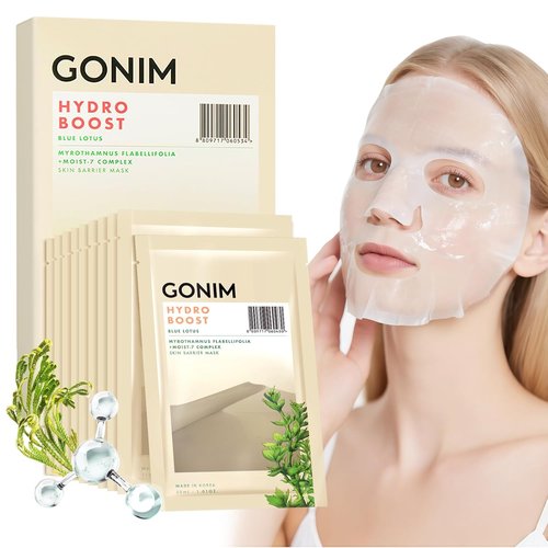 GONIM Face Mask - Hydrating Korean Skincare with Hyaluronic Acid & Vitamin C | Anti-Aging Sheet Mask, 30ml x 15pcs