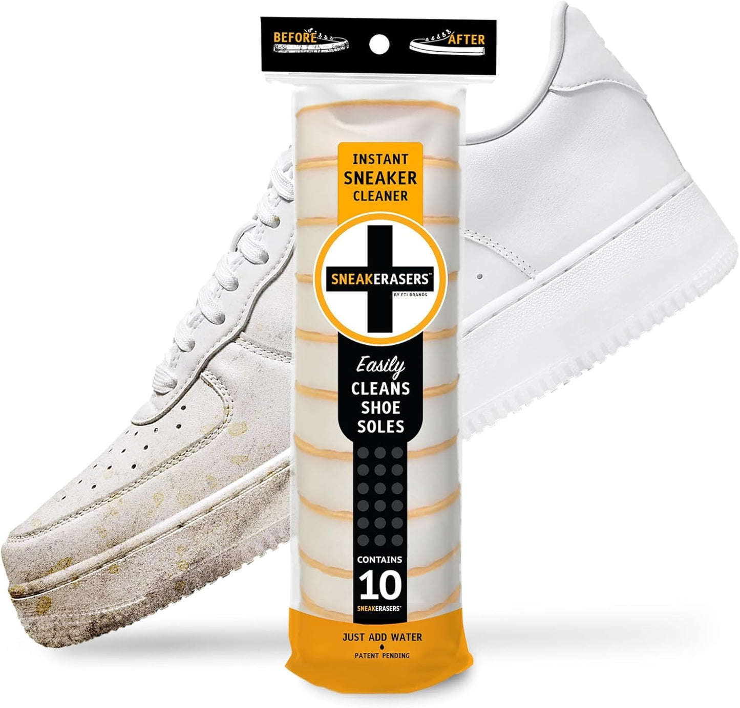 SneakERASERS Instant Sneaker Cleaner - Premium Shoe Cleaning Kit with Dual-Sided Sponges | 10 Pack for Men & Women
