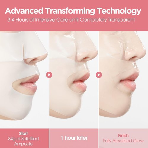 JMsolution Bio Vita Duo Brightening Hydrogel Mask - Overnight Hydrating Treatment | 4 Sheets | Vitamin C & E Antioxidants for Radiant Glow