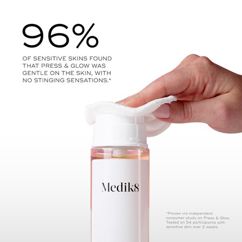 Medik8 Press And Glow Daily Exfoliating PHA Tonic - Gentle Enzyme Activator Face Toner - 6.7 oz