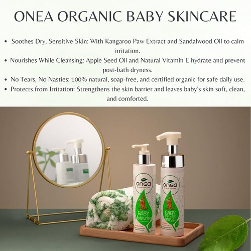 ONEA Baby Top To Toe Wash - Gentle Tear-Free Shampoo & Body Wash for Sensitive Skin - 6.8 oz