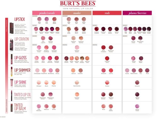 Burt's Bees Lip Shimmer - 100% Natural Moisturizer in Guava Flavor | 1 Tube for Soft Lips