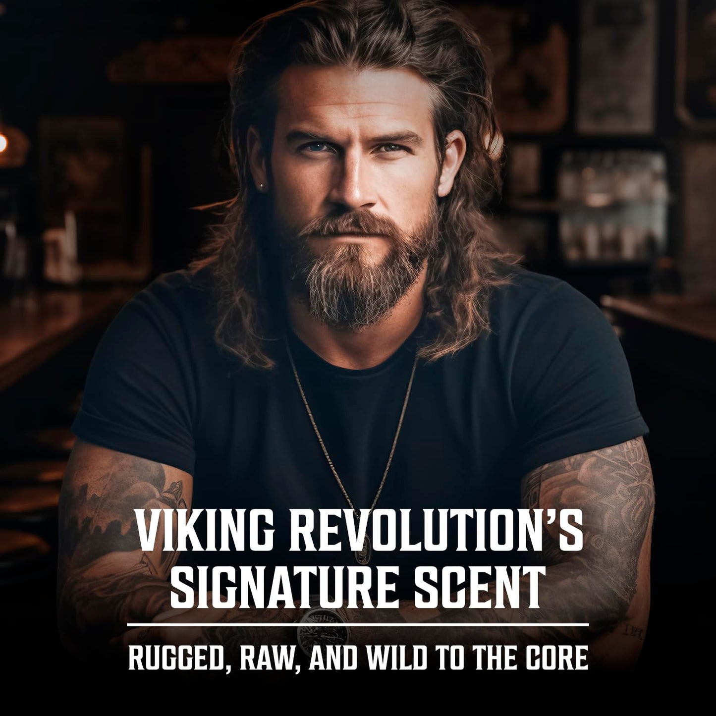 Viking Revolution Sandalwood Cologne for Men - Woody Eau de Parfum with Cedar & Vanilla - 3.5 Fl Oz