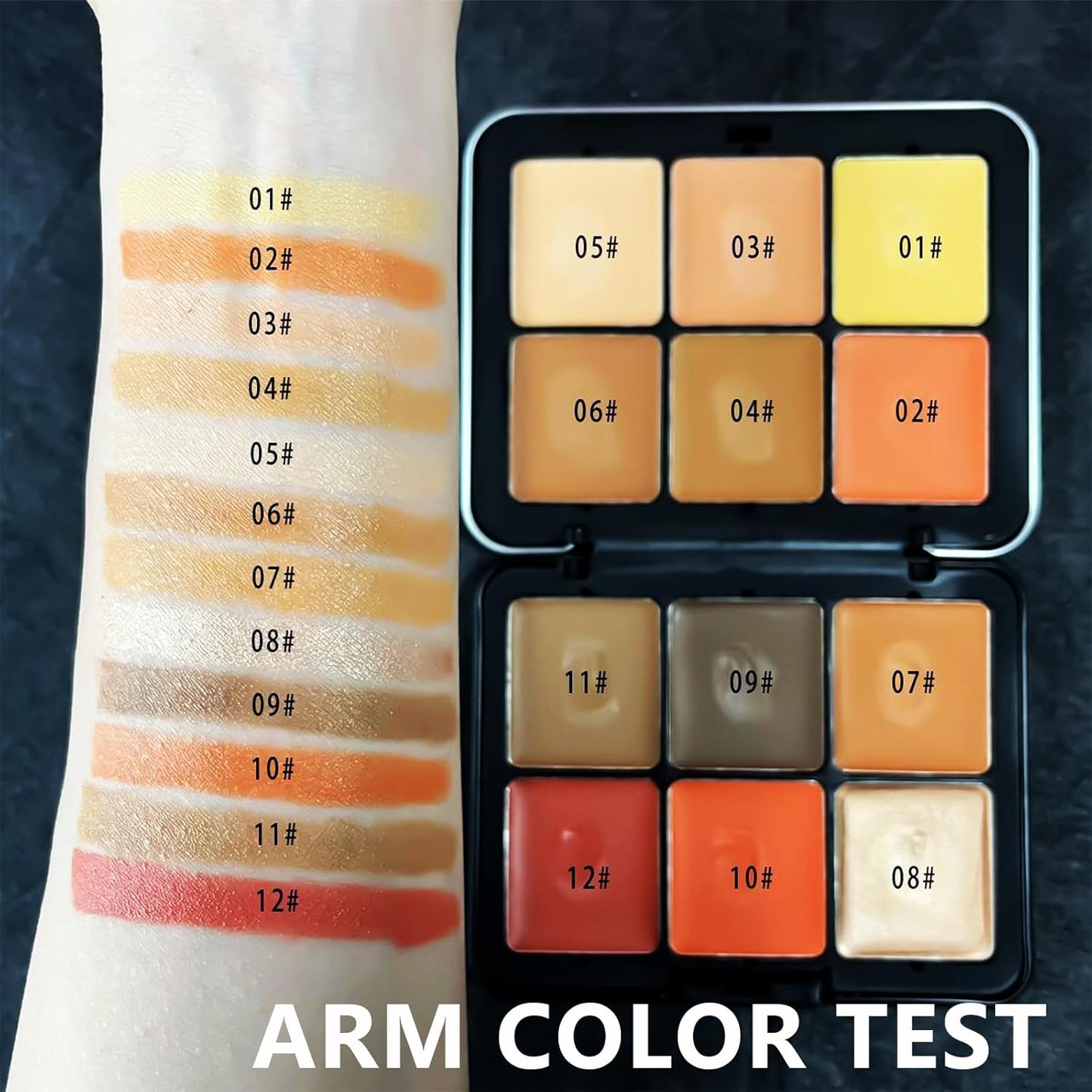 Skiennix Vegan Eyeshadow Makeup Kit - 12 Color Palette with 10 Professional Brushes | Cruelty-Free Gift Set for Women & Teens