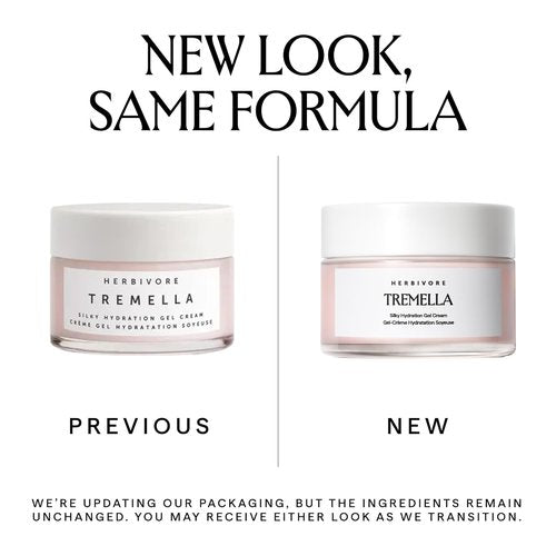 HERBIVORE Tremella Silky Hydration Gel Cream - Lightweight Vegan Facial Moisturizer with Squalane | 50 mL / 1.7 oz