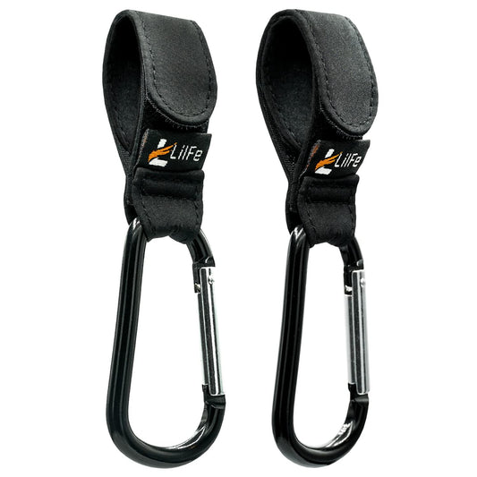 Skiennix Baby Stroller Hooks - 2 Pcs Durable & Stylish Clips for Diaper Bags | Multipurpose Mummy Hook for Prams & Carts