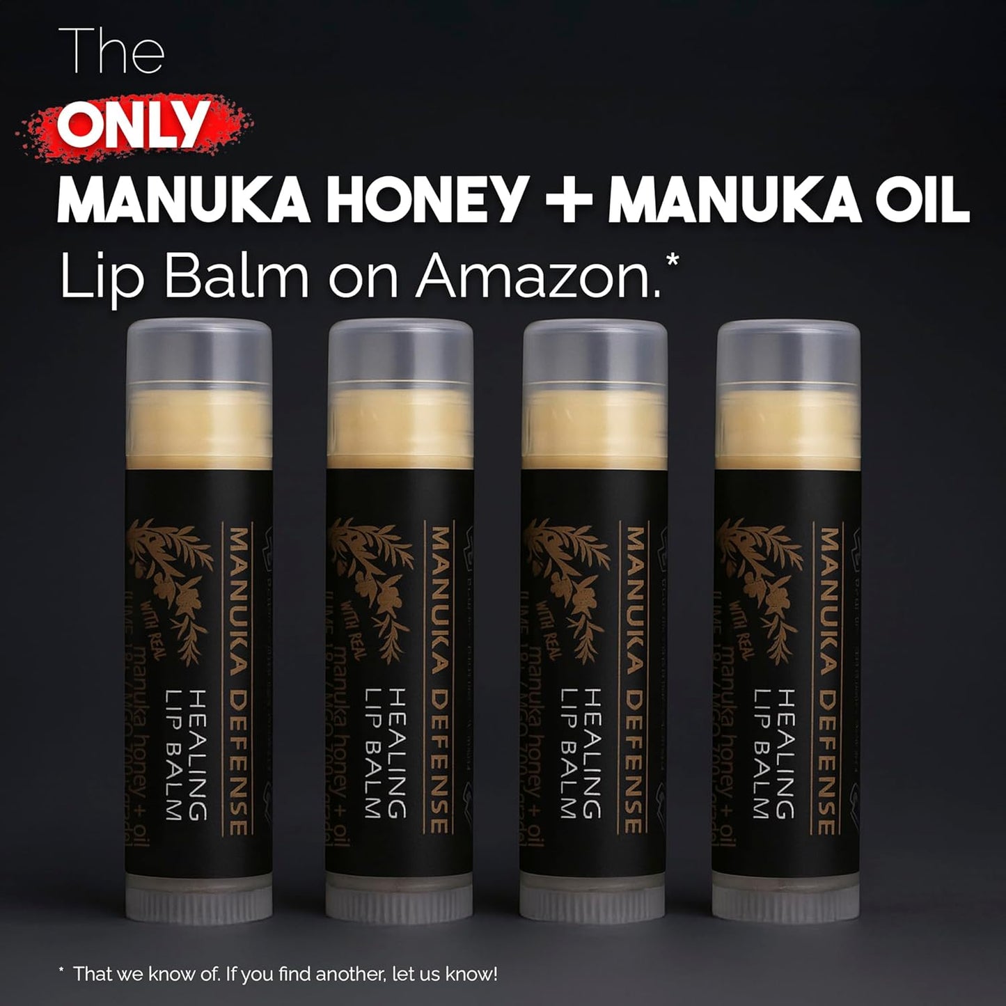 Balm Of Gilead Manuka Defense Healing Lip Balm - Intensive Moisture Therapy with Manuka & Tea Tree - 4-Pack, 0.15 oz