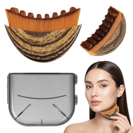 Skiennix Lymphatic Facial Contour Brush - Lift, Sculpt & Depuff for Glowing Skin - 1 Piece Massage Tool