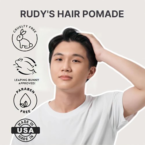 Rudy's Shine Pomade - Medium Hold Frizz Control for Curly & Textured Hair | Non-Greasy 2.2 oz