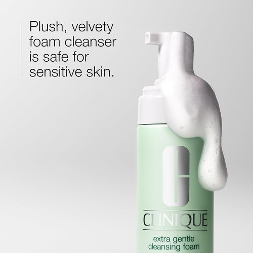 Clinique 3-Step Mild Cleansing Foam Face Cleanser - Non-Irritating Formula for Dry & Sensitive Skin | 4.2 Fl Oz
