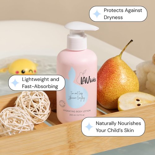 LAV KIDS Delicate Body Lotion - Naturally Gentle Moisturizer with Chamomile & Shea Butter | 200ml