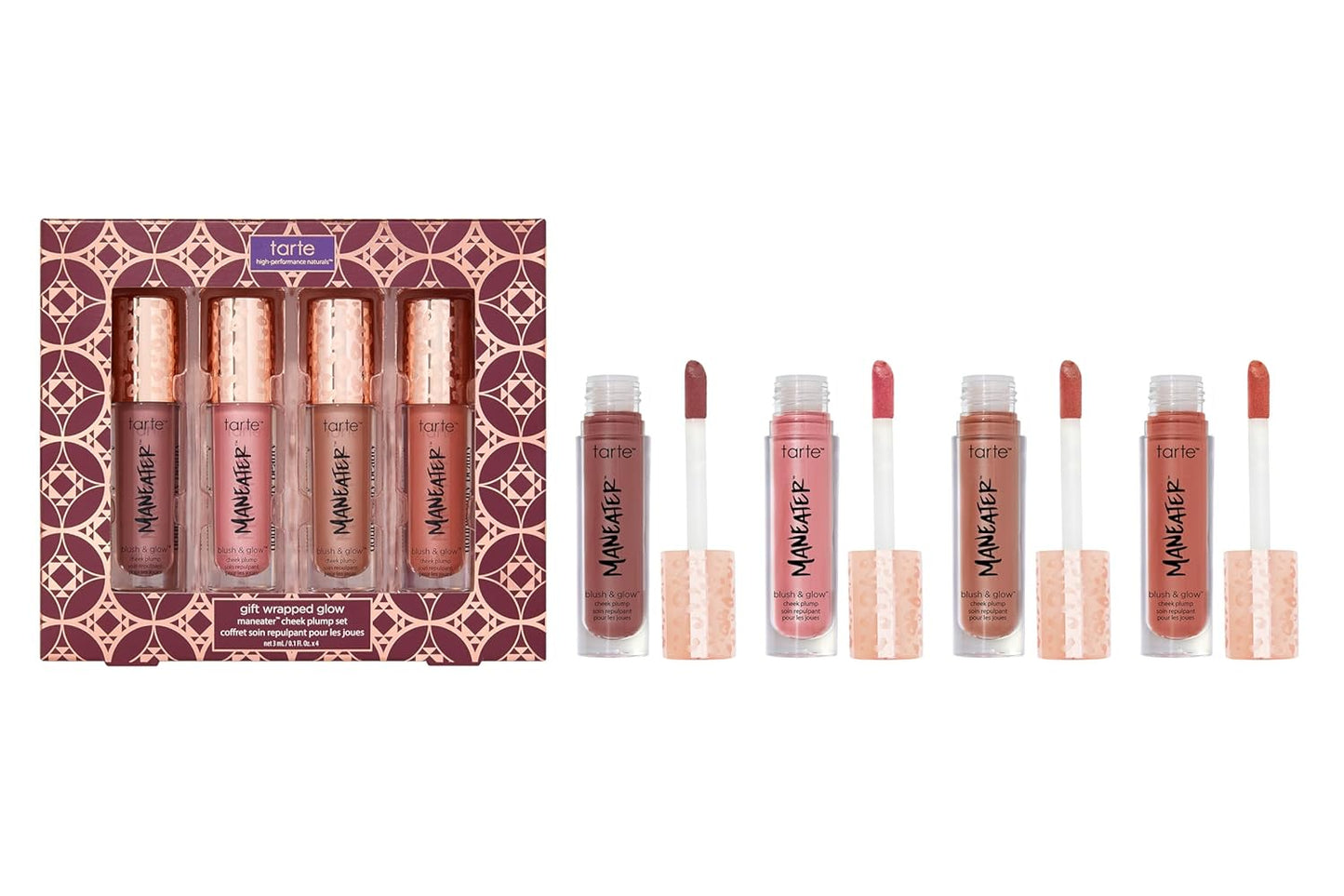 Tarte Maneater Blush & Glow Cheek Plump - Lightweight Cheek Tint & Illuminator with Coconut Water, Hyaluronic Acid & Vitamin E for Radiant Finish