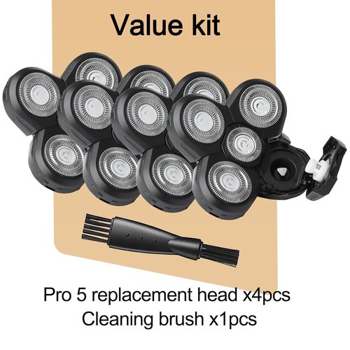 Freebirds Pro 5 Replacement Blades - Precision Shave Refills for Flexing Series Bald Head Shavers (Pack of 4)
