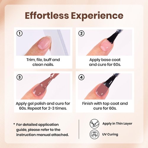 beetles Nude Gel Polish Set - Skin Tones Collection Nude Brown Neutral Polish 6 Colors Gel, Polka Dot Nails Design Soak off Uv Led Lamp Needed Manicure Diy Home