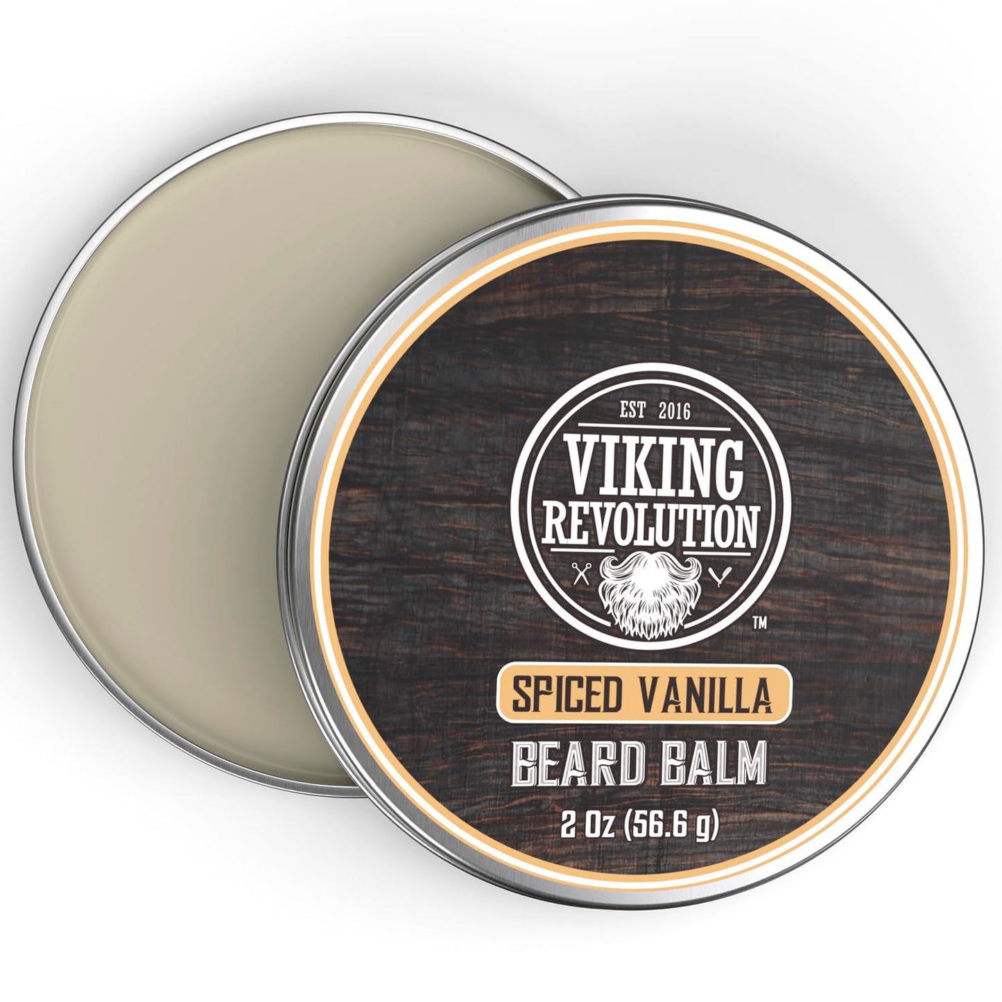 Viking Revolution Spiced Vanilla Beard Balm - Nourishing Beard Butter with Argan & Jojoba Oils | 2oz