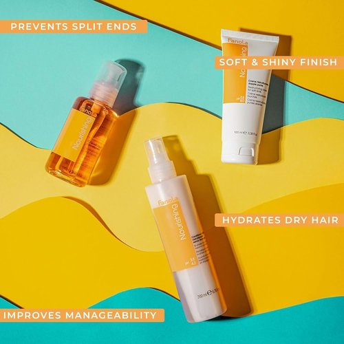 Fanola Restructuring Anti-Frizz Hair Serum | Liquid Crystals with Aloe Vera & Linseed Oil for Split End Repair - Strengthens Curly, Frizzy Hair (3.38 Fl oz)
