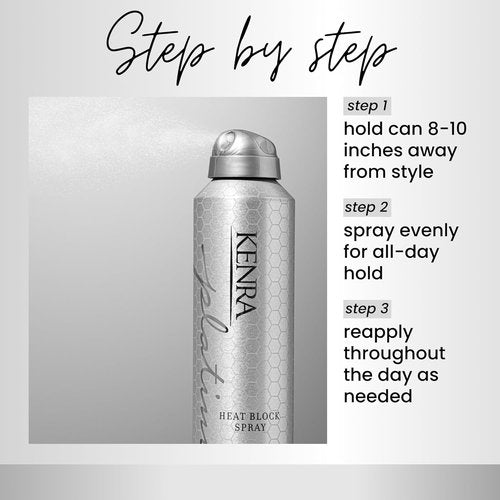 Kenra Platinum Heat Block Spray 22 - Heat Protecting Hairspray for Ultimate Style Longevity | All Hair Types