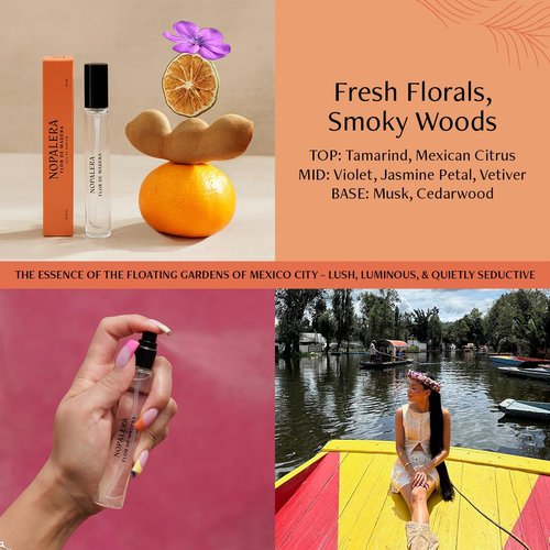 Nopalera Travel Fragrance Trio Gift Set, Three 10ml Eau de Parfum Sprays Featuring Bosque Místico, Dulce de Cuerpo and Flor de Madera, Clean Fragrance, Free from Pthalates (3x10ml)