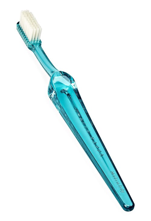 Acca Kappa Lympio Soft Nylon Toothbrush - Turquoise Color for Gentle Cleaning