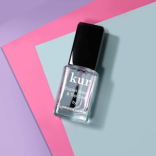 LONDONTOWN Duplex Base and Top Coat - Two-in-One Nail Treatment, 12mL for Long-Lasting Shine