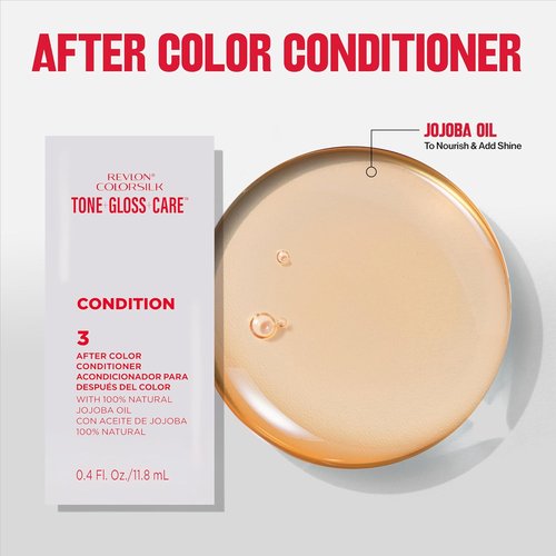 Revlon ColorSilk Demi Permanent Hair Color Kit - Glossy Shine & Care Serum, 6G Light Golden Brown, 4.5 fl oz
