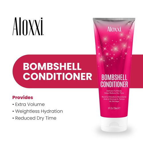 ALOXXI Bombshell Conditioner - Reduces Drying Time, Adds Volume & Hydration | Paraben & Sulfate Free, 8 Oz