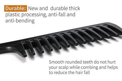 Wide Tooth comb, Large Detangling Comb for Women and Men, Durable Styling Brush for Curly, Long, Wet Hair Types - Professional Hair Care.