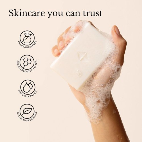 KYTE BABY Solid Body Wash Bar - Hypoallergenic, Moisturizing Oat & Shea Butter Soap for Sensitive Skin