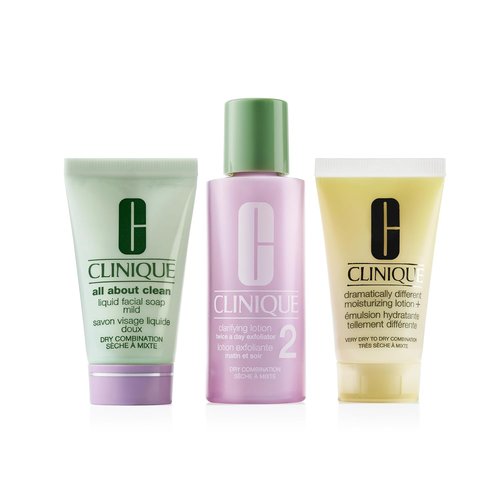Clinique 3-Step Skincare Gift Set - Face Soap, Clarifying Lotion & Dramatically Different Lotion | 3 Travel Sizes for All Skin Types