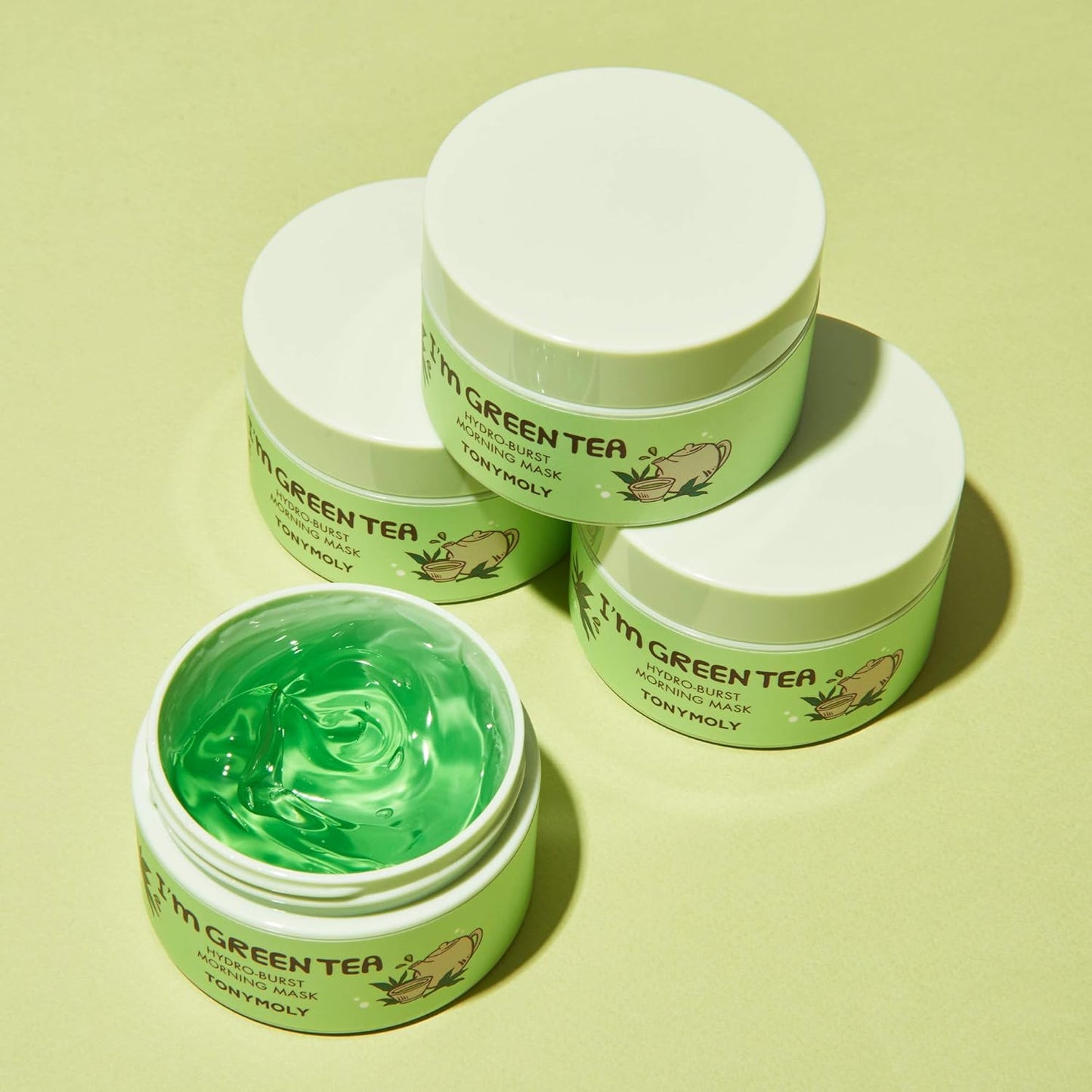 TONYMOLY I’m Green Tea Hydro Burst Morning Mask - Refreshing Gel for Dull Skin | Hydrating & Calming with Green Tea, Bamboo & Centella Extracts