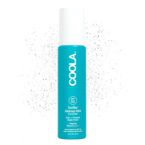COOLA SunBlur Makeup Mist Sunscreen - SPF 50 Matte Setting Spray, Vegan & Paraben-Free, 1.9 Fl Oz