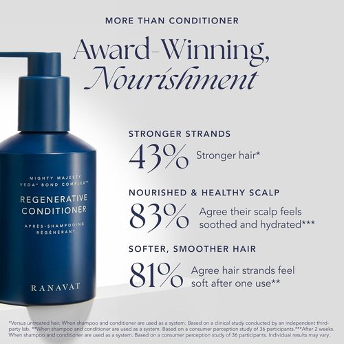 RANAVAT Regenerative Veda⁴ Bond Complex Hair Conditioner - Moisturizing & Repairing for All Hair Types (8 oz)