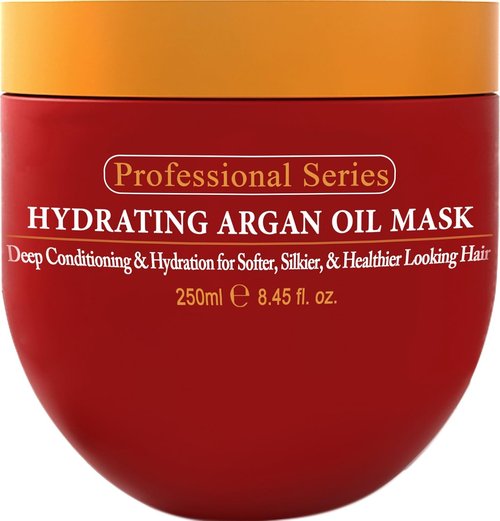 Arvazallia Hydrating Argan Oil Hair Mask - Deep Conditioner for Dry, Damaged Hair | 8.45 oz Jar