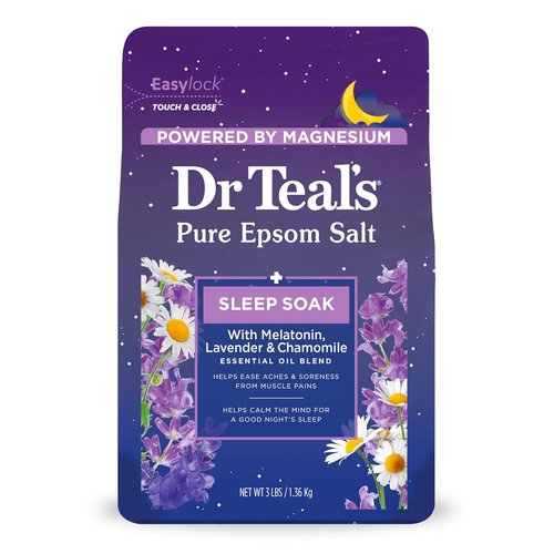 Dr Teal's Epsom Salt Soak - Sleep Blend with Melatonin, Lavender & Chamomile | 3 lbs