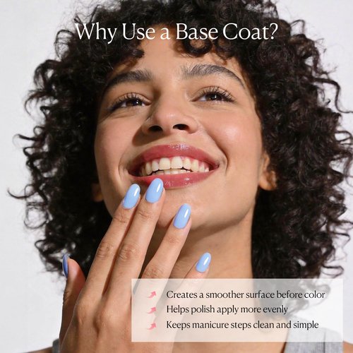 AZUREBEAUTY Base Coat Nail Polish - Clear Quick Dry Formula for Smooth Application | Lightweight Manicure Base