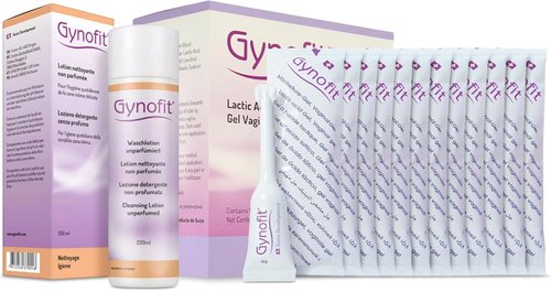 Gynofit Vaginal Health Bundle - pH-Balancing Cleansing Lotion & Lactic Acid Gel (12 Count) | Gynecologist Recommended Daily Intimate Care