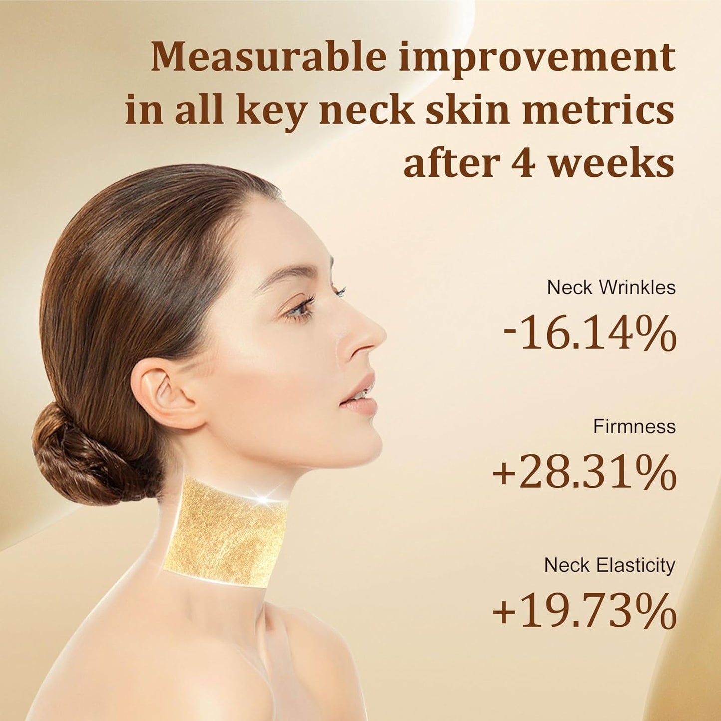 Ycz Firming Neck Mask - Deep Hydration & Collagen Anti-Wrinkle Patches with 8 Peptides & Botanical Serum
