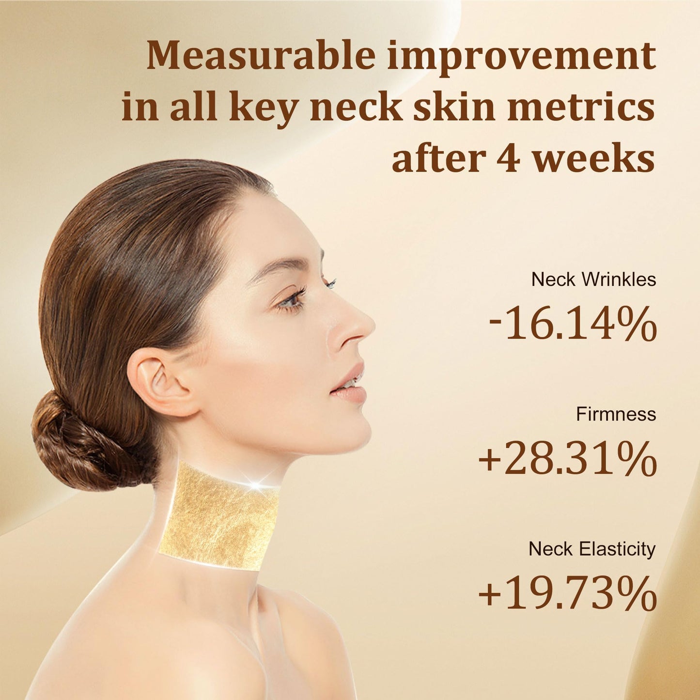 Ycz Firming Smoothing Neck Mask, Neck Wrinkle Patches, Deep Hydration and Moisturization Collagen Anti-Wrinkle Neck Mask, 8 Peptides and Botanical Serum for Firming & Lifting Diminishing Wrinkles