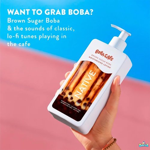 Native Body Lotion - Limited Edition Brown Sugar Boba | Silicone-Free Hydration for All - 16.5 oz (Pack of 2)