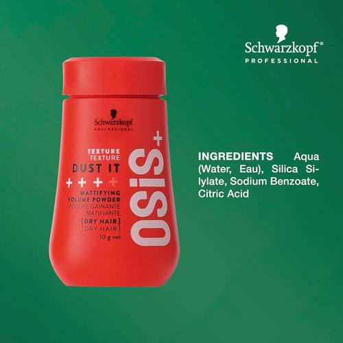 OSiS+ Dust It - Mattifying Volume Powder for Texturizing | Long-Lasting Hold & Strong Control