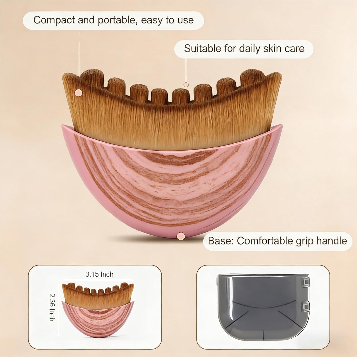 Skiennix Lymphatic Contour Face Brush - Sculpt & Lift for Defined Jawline, Ergonomic Design for All Skin Types (1PCS)
