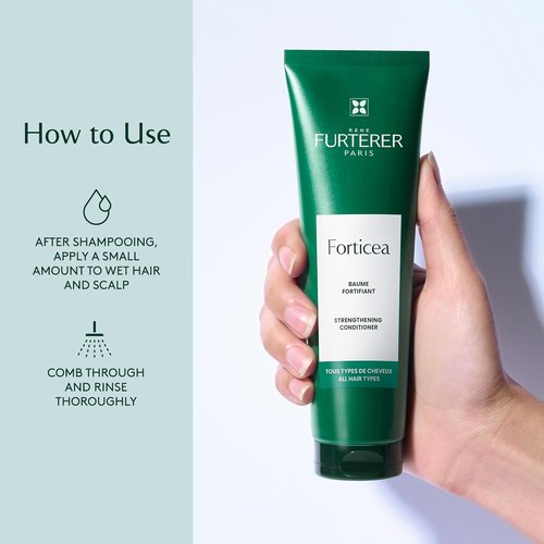 René Furterer Forticea Strengthening Conditioner - Strengthen & Fortify Hair with Guarana Extract | 16.9 fl oz