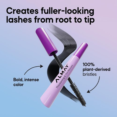 Almay Thickening & Tint Mascara - Nourishing, Hypoallergenic Formula in 401 Blackest Black