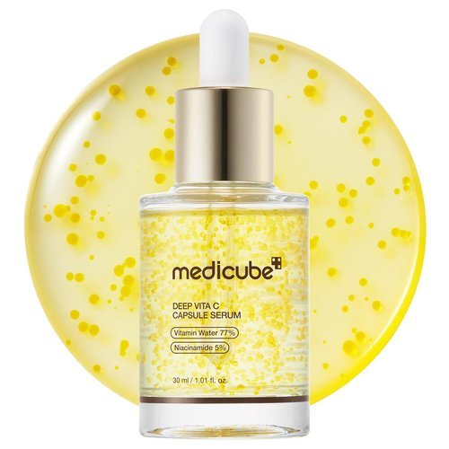 Medicube Deep Vitamin C Capsule Serum - Hydrating Serum for Dull Skin | Liposome Capsules for Radiant Texture | 1.01 fl. oz