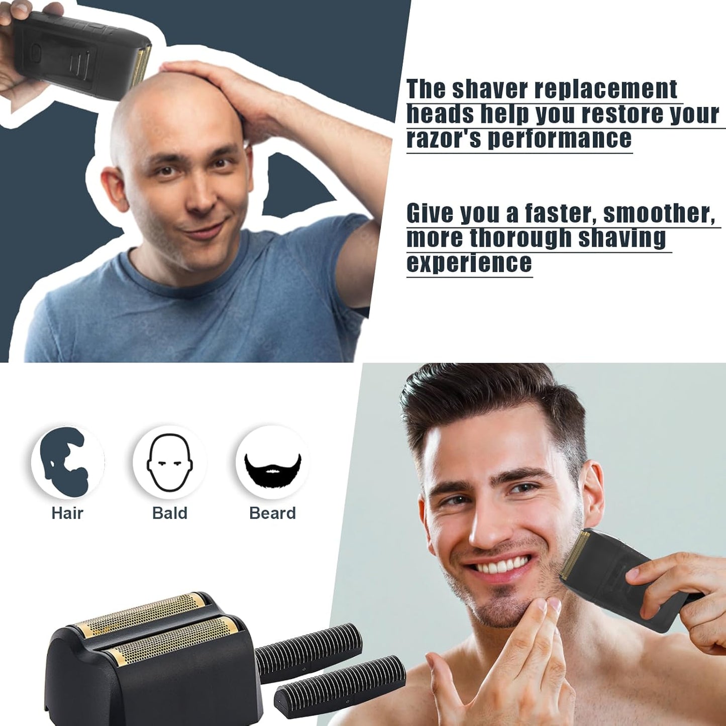 Wahl 5 Star Series Shaver Foil Head - High-Performance Replacement Cutter - Black (1 Pack)