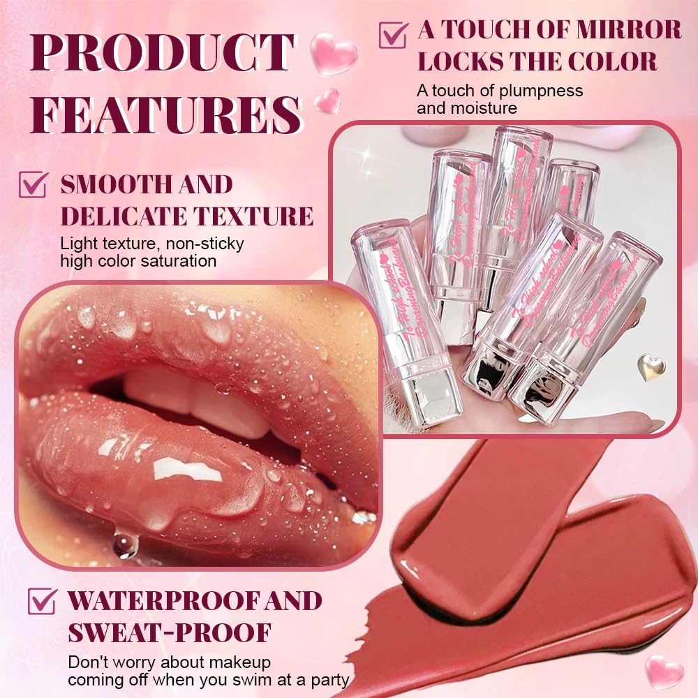Skiennix Plumper Moisturizing Butter Lipstick - Nourishing Hydrating Lip Balm | 2-Pack Pale Nude & Orange