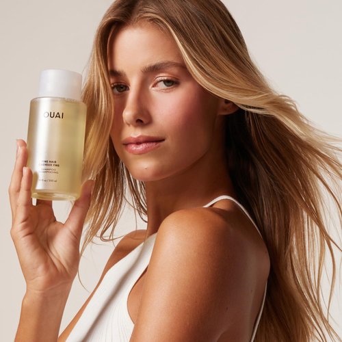 OUAI Fine Hair Shampoo - Biotin Thickening Formula for Flat, Thin Hair - Volumizing & Strengthening, 10 Oz