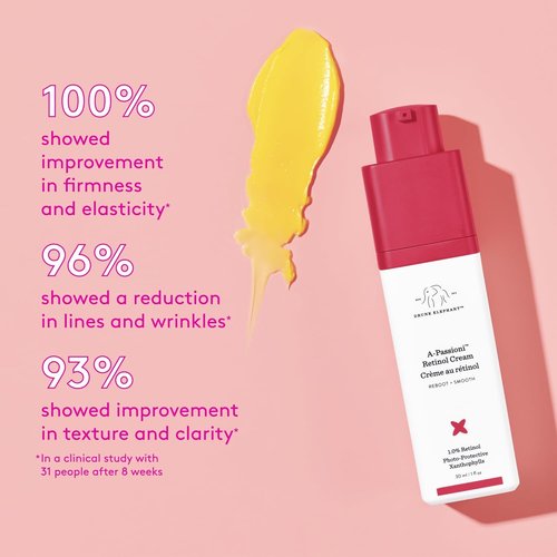 Drunk Elephant A-Passioni Retinol Cream - 1% Retinol Serum for Youthful Skin - 30 ml/1 fl oz