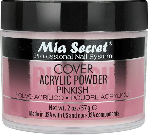Mia Secret Pinkish Acrylic Powder - Professional Quality Nail Enhancement (2oz)